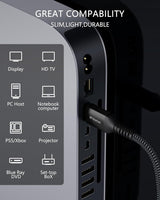 8K HDMI Cable, for PS5 Xbox Series X- 48Gbps HBR3 High Speed Black