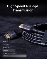 HDMI Cable for PS5 Xbox Series X- 8K 60Hz 4K 144Hz 48Gbps HBR3 High Speed