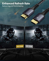 8K HDMI Cable, for PS5 Xbox Series X- 48Gbps HBR3 High Speed