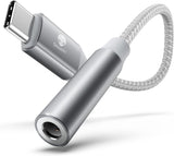 USB C to 3.5mm Adapter, Type C Headphone Audio Jack Cable Cord Hi-Fi Dongle for iPhone 15, Pixel 7 6a, Samsung Galaxy S23 S22 S21
