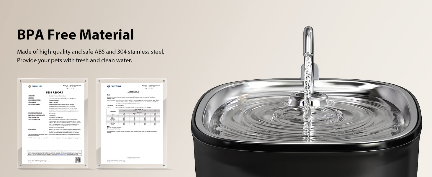 Cat Water Fountain 85oz/2.5L-Stainless Steel Faucet and Spout