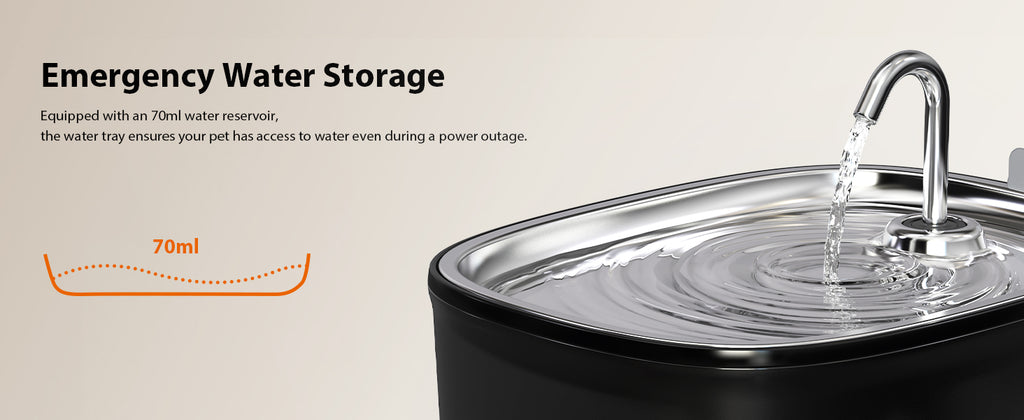 Cat Water Fountain 85oz/2.5L-Stainless Steel Faucet and Spout