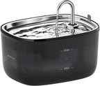 Cat Water Fountain 85oz/2.5L-Stainless Steel Faucet