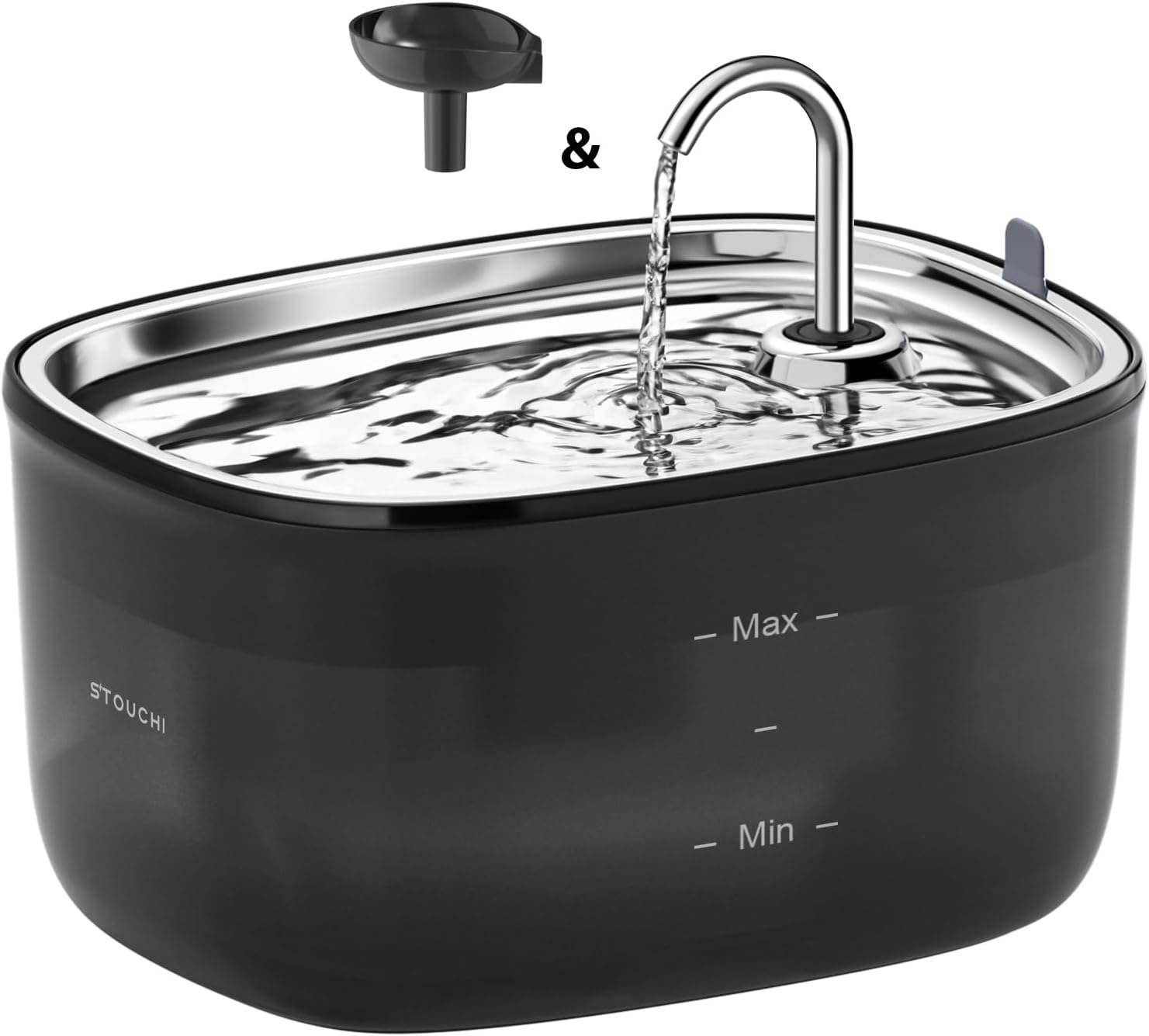 Cat Water Fountain 85oz/2.5L-Stainless Steel Faucet and Spout