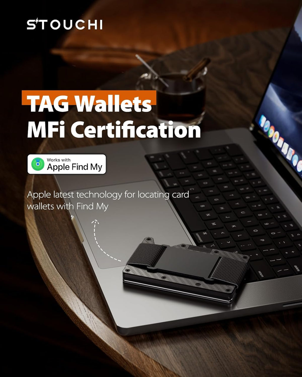 Smart Wallet for Men (Works with Apple Find My)