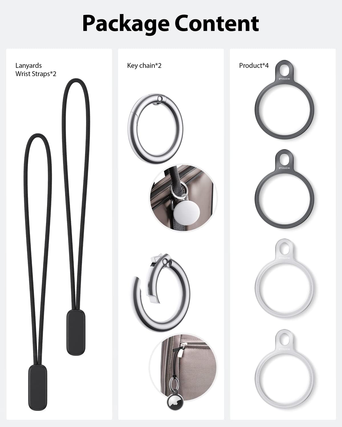 New AirTag Holder Key Ring