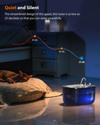 Cat Water Fountain 85oz/2.5L-Stainless Steel Faucet and Spout