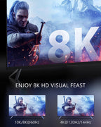 8K HDMI Cable, for PS5 Xbox Series X- 48Gbps HBR3 High Speed Black