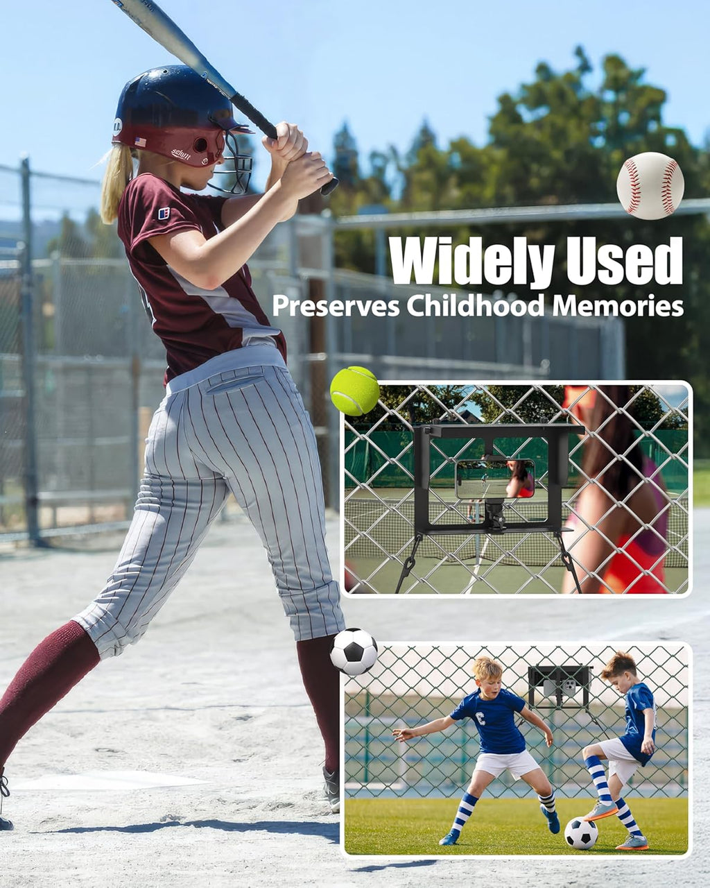 Phone Fence Mount with Adjustable Shade