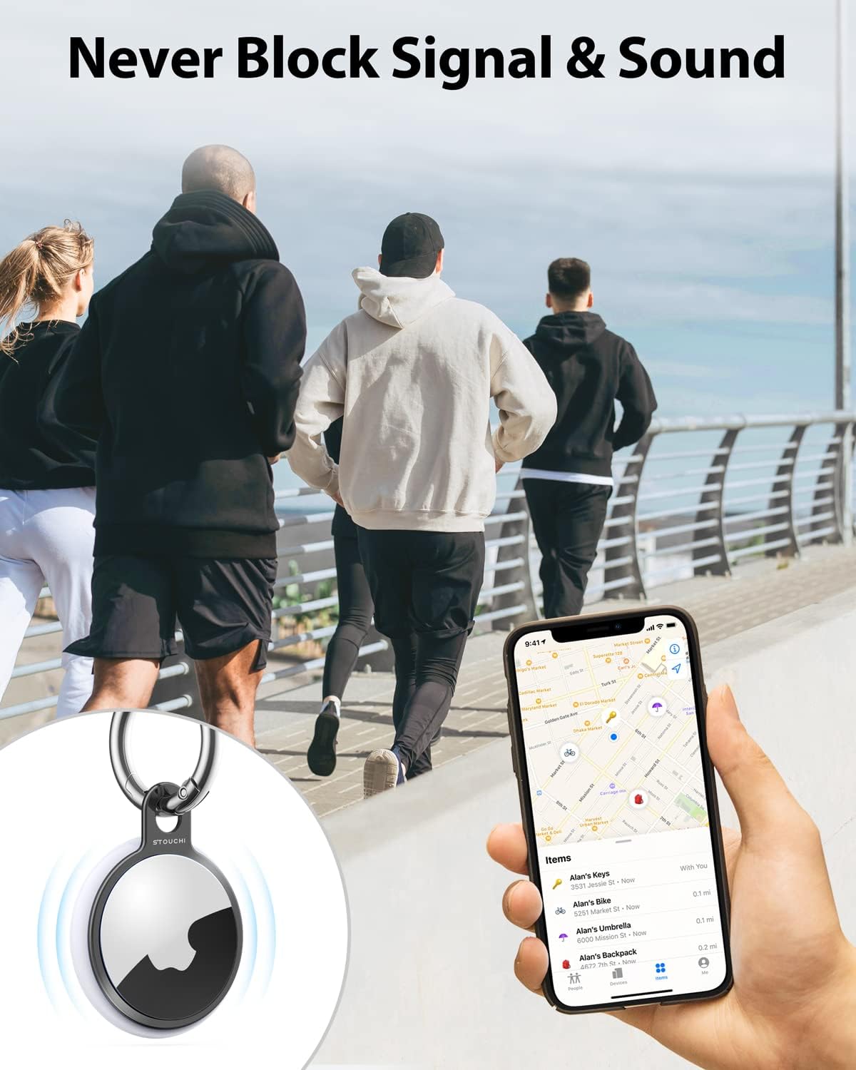 New AirTag Holder Key Ring