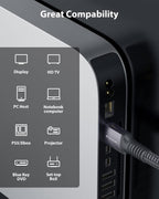 8K HDMI Cable, Ultra High Speed HDMI® Cable（2 Pack) FOR PLAYSTATION 5 / PS5 XBOX SERIES X- 48GBPS HBR3 HIGH SPEED