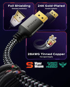 Stouchi Prime DisplayPort 2.1 Cable 80GBPS