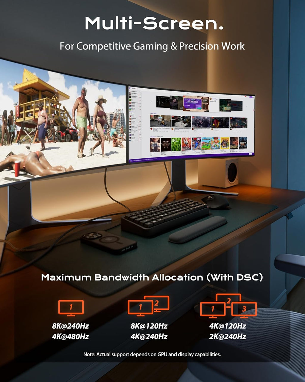 Stouchi Prime DisplayPort 2.1 Cable 80GBPS