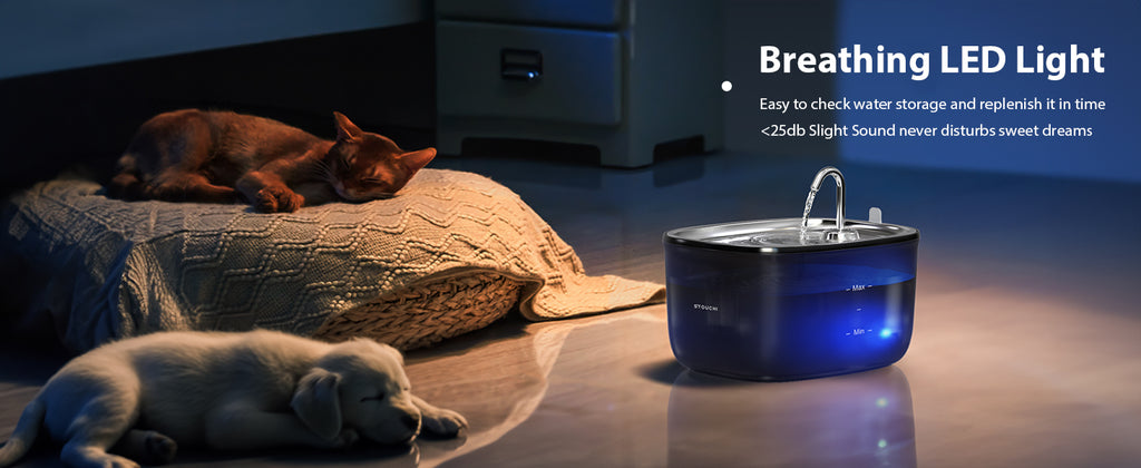 Cat Water Fountain 85oz/2.5L-Stainless Steel Faucet