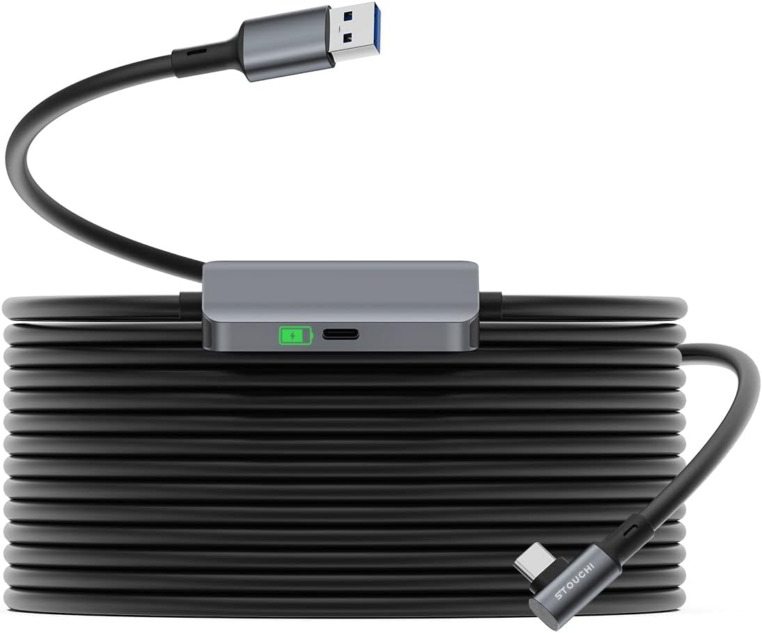 Cavo VR 6 Metri Stouchi Per Oculus Quest 2/3, USB 3.0 A USB-C, 5 Gbps
