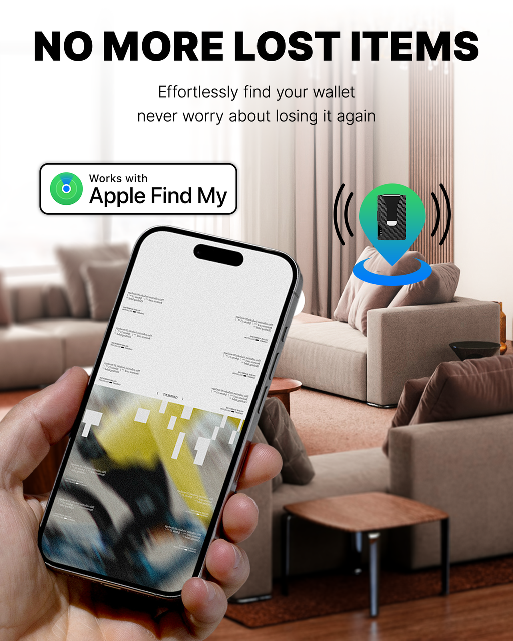 Smart Wallet for Men (Works with Apple Find My)