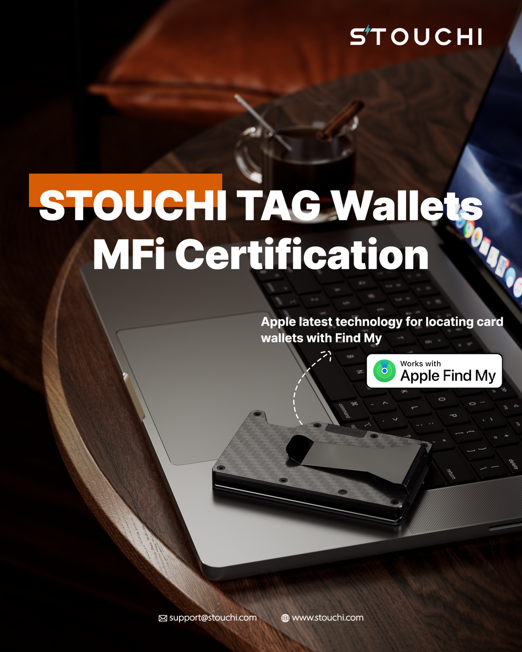 Smart Wallet for Men (Works with Apple Find My)