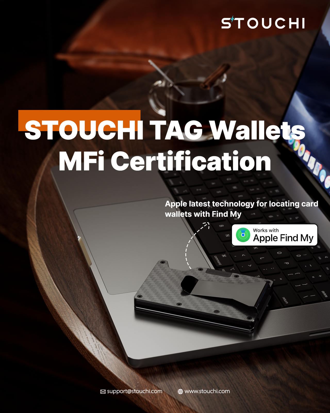 Smart Wallet for Men (Works with Apple Find My)