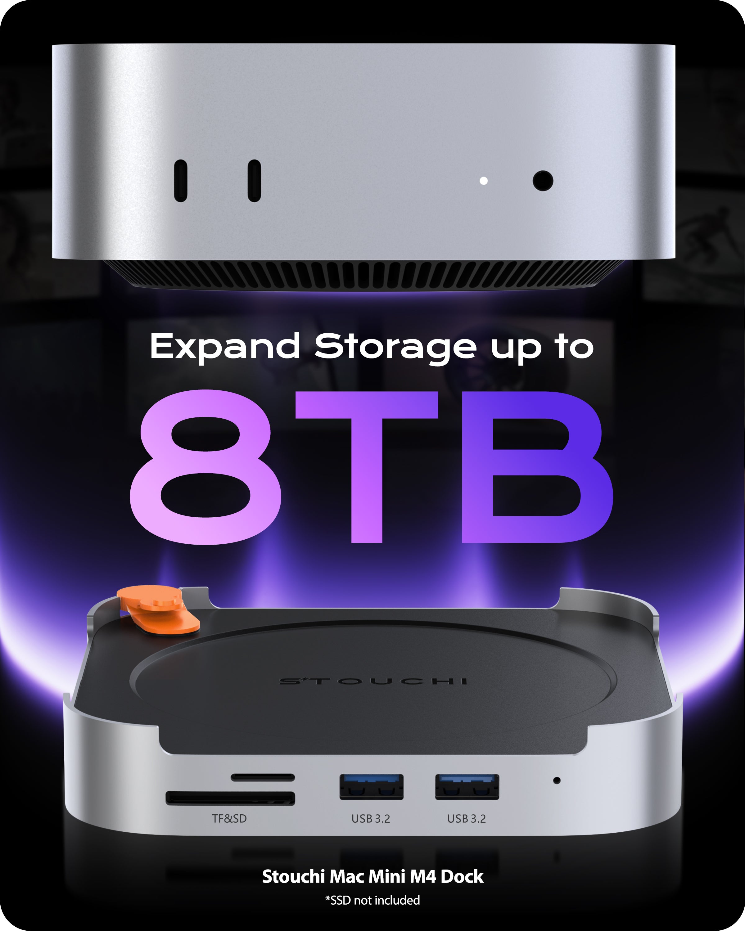 Mac Mini M4 Dock Pro - 8TB Storage Expansion – STOUCHI