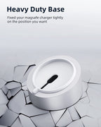 MagSafe Charger Stand Wireless Charging Heavy Duty Premium Metal Holder Mount Base Desktop Dock for iPhone 16/15/14/13/12-Silver