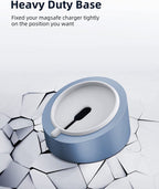 MagSafe Charger Stand Wireless Charging Heavy Duty Premium Metal Holder Mount Base Desktop Dock for iPhone 16/15/14/13/12-Blu