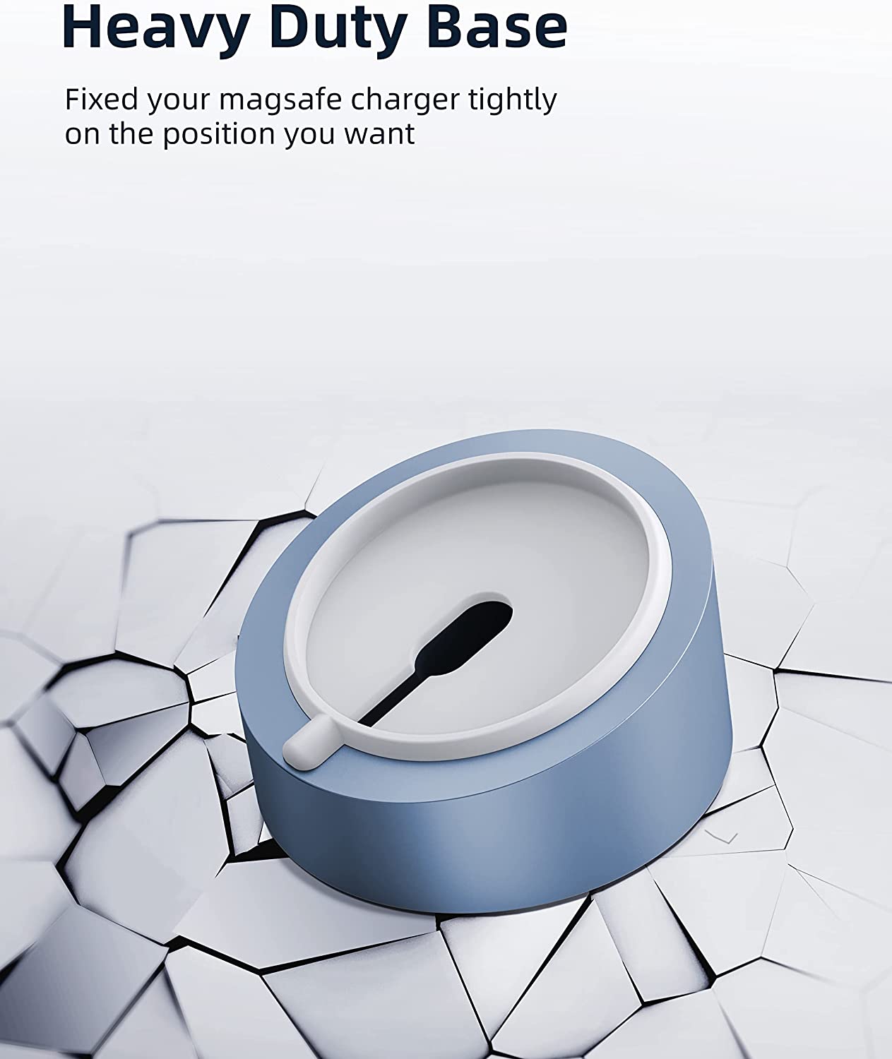 MagSafe Charger Stand Wireless Charging Heavy Duty Premium Metal Holder Mount Base Desktop Dock for iPhone 16/15/14/13/12-Blu