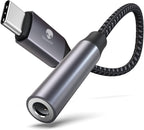 USB C to 3.5mm Adapter, Type C Headphone Audio Jack Cable Cord Hi-Fi Dongle for iPhone 15, Pixel 7 6a, Samsung Galaxy S23 S22