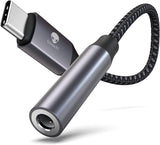USB C to 3.5mm Adapter, Type C Headphone Audio Jack Cable Cord Hi-Fi Dongle for iPhone 15, Pixel 7 6a, Samsung Galaxy S23 S22 S21