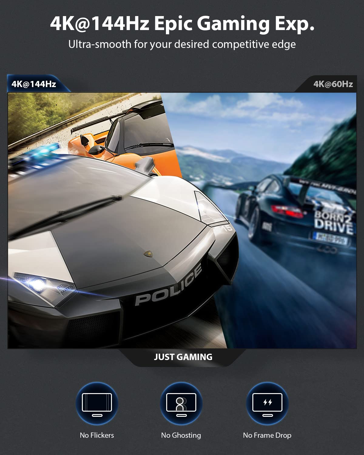 USB C to DisplayPort 1.4 8K Cable, 2M/6.6Ft Thunderbolt 4/3 to DisplayPort 4K@144Hz/120Hz 5K@60Hz 2K@240Hz HBR3 DP1.4 Adapter for 2021 MacBook Pro, M1 Mac Mini, Dell XPS