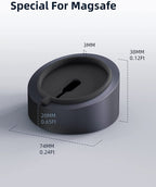 MagSafe Charger Stand Wireless Charging Heavy Duty Premium Metal Holder Mount Base Desktop Dock for iPhone 16/15/14/13/12-Grey