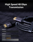 HDMI Cable for PS5 Xbox Series X- 8K 60Hz 4K 144Hz 48Gbps HBR3 High Speed