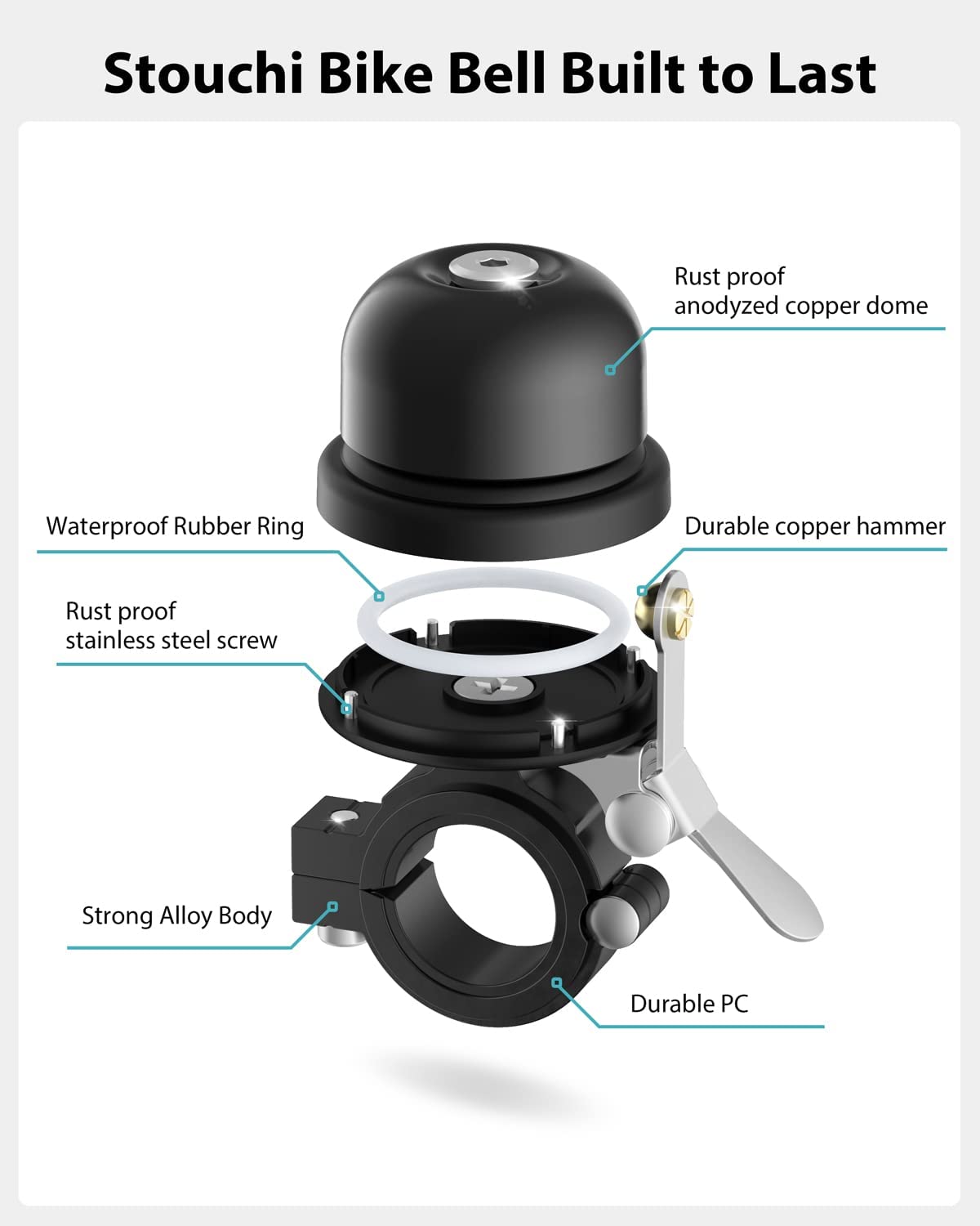 [All New] Bicycle Bell with AirTag Mount