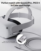 Link Cable 16FT/5M Compatible with Meta/Oculus Quest2/Pro, Steam VR, USB 3.0 to USB C Cable for VR Headset and Gaming PC