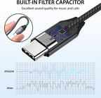 USB C to 3.5mm Adapter[2 Pack], Type C Headphone Audio Jack Cable Cord Hi-Fi Dongle for iPhone 15, Pixel 7 6a, Samsung Galaxy