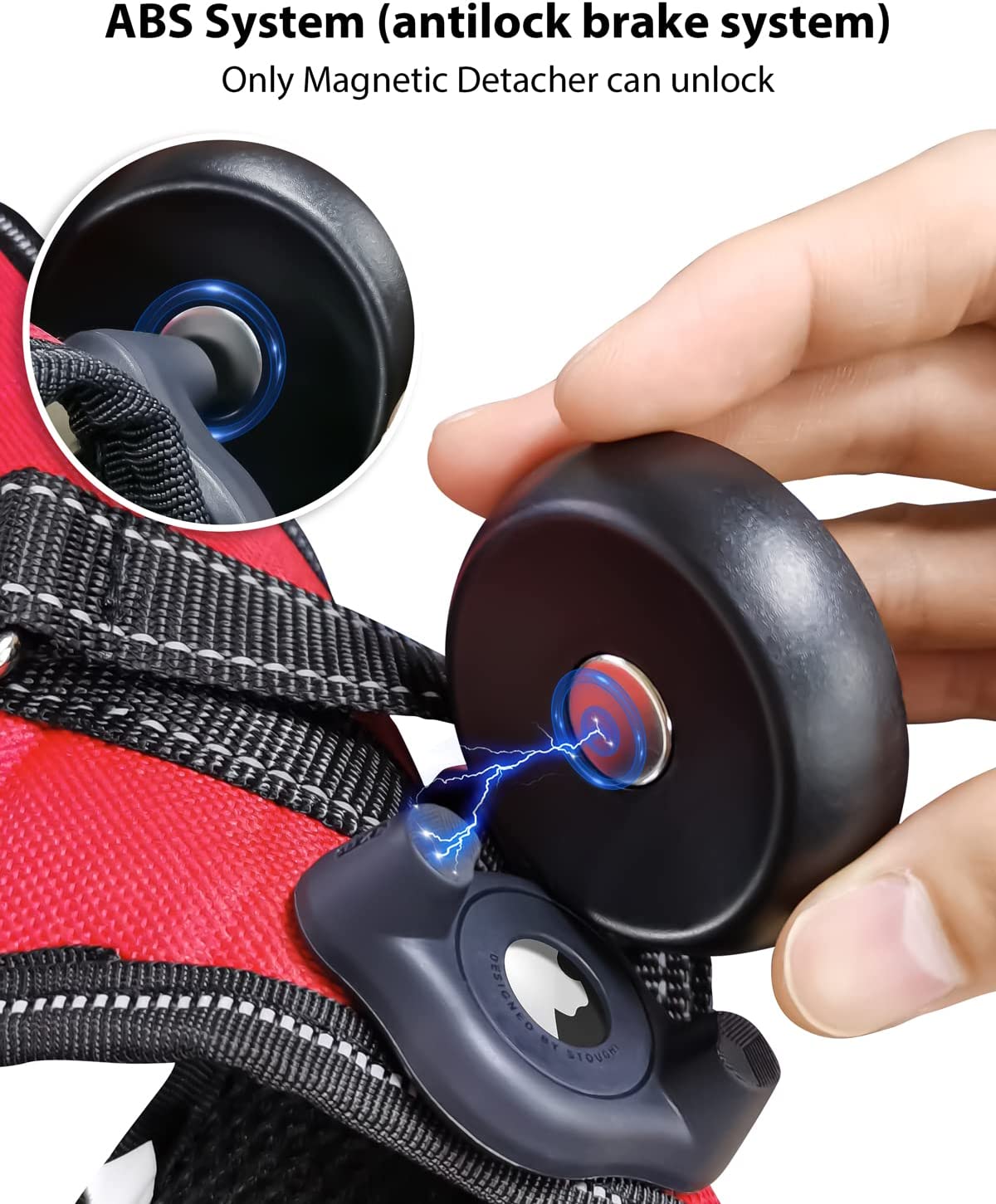 AirTag Holder Fit All Dog Collars Harness, with Pins Fixing Buckle for iPhone, AirTag Pet, Dog and Cat AirTag Mount