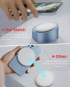 MagSafe Charger Stand Wireless Charging Heavy Duty Premium Metal Holder Mount Base Desktop Dock for iPhone 16/15/14/13/12-Blu