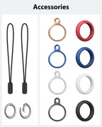 New AirTag Holder Key Ring with Soft TPU Case [4 Pack]