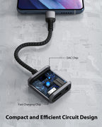 USB C to 3.5mm Headphone and Charger Adapter, Hi-Fi Dongle Compatible with iPhone 15, New iPad Pro, Pixel 7/6A/6, Samsung Galaxy S23 S22 S21