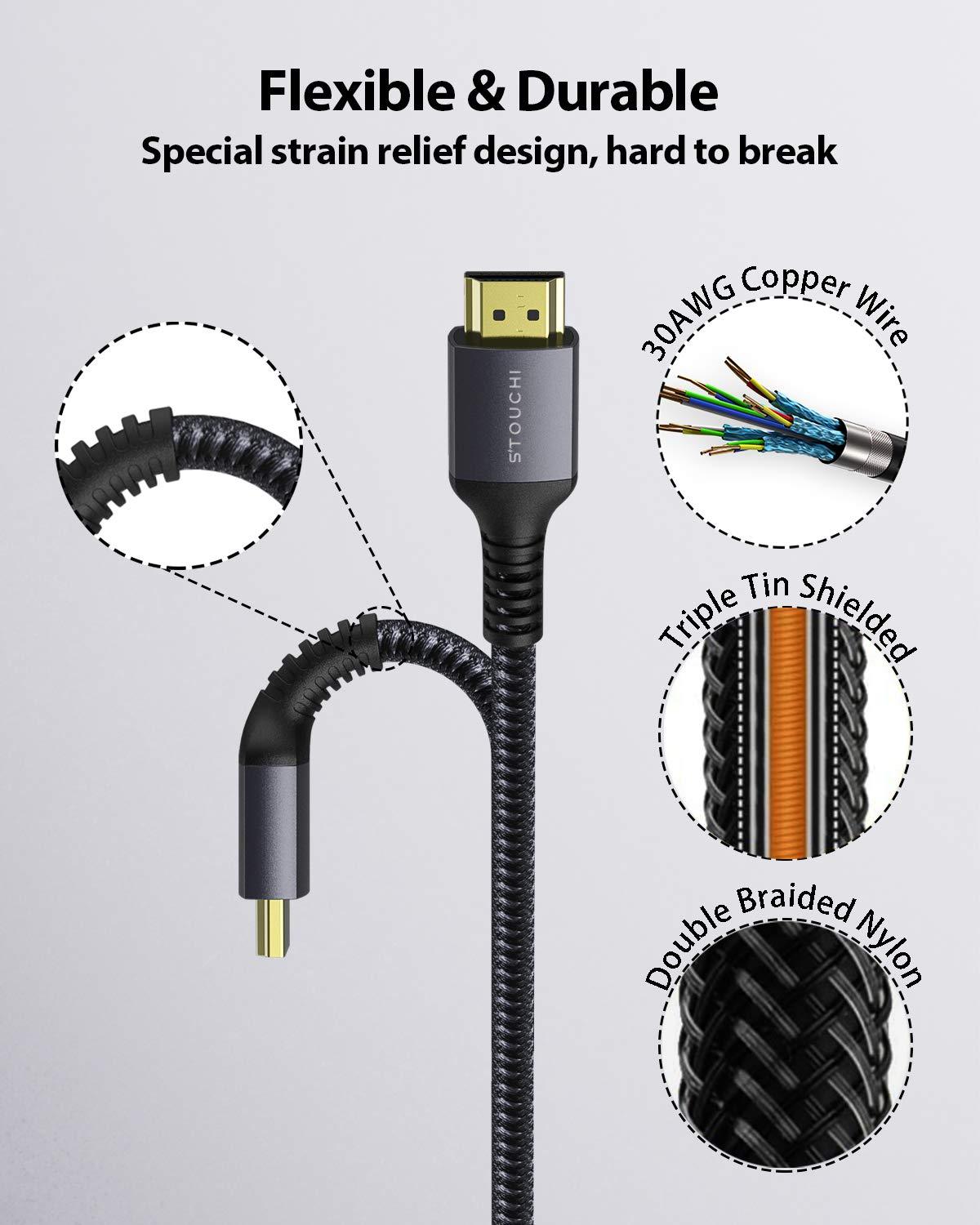 8K HDMI Cable, for PS5 Xbox Series X- 48Gbps HBR3 High Speed