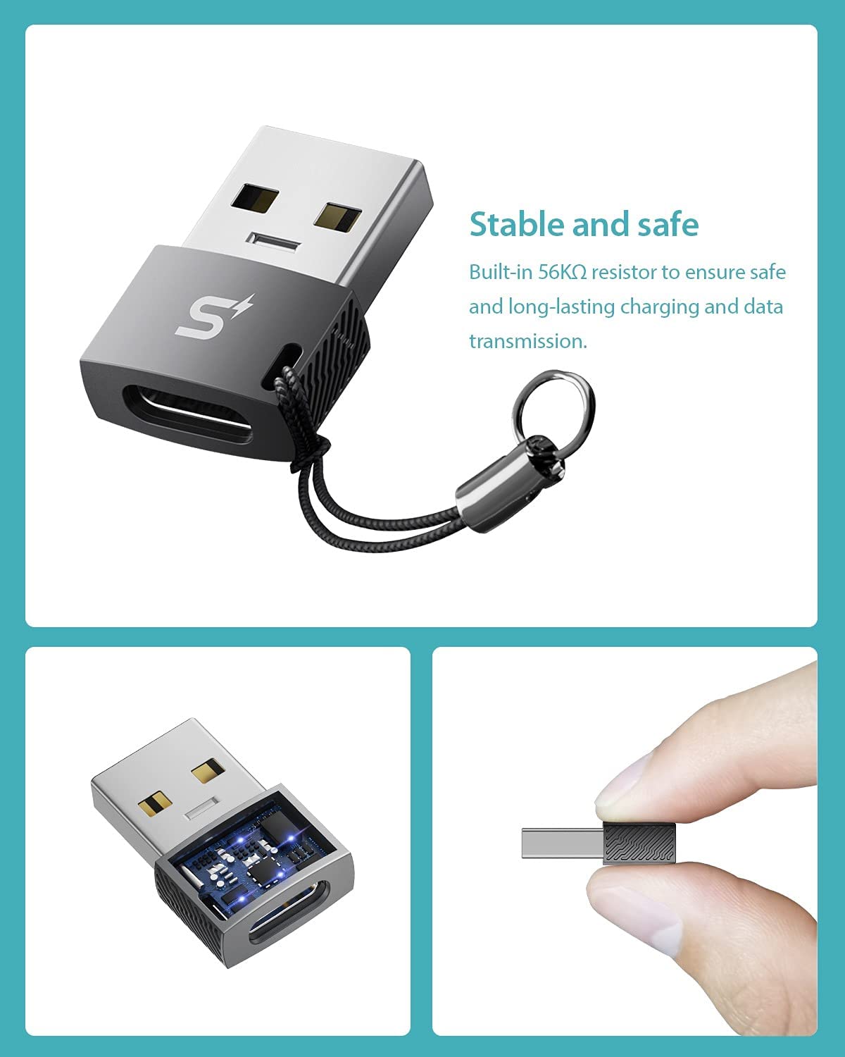 USB C Female to USB Male Adapter