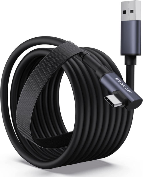 Link Cable 16FT/5M Compatible with Meta/Oculus Quest2/Pro, Steam VR, USB 3.0 to USB C Cable for VR Headset and Gaming PC - vi