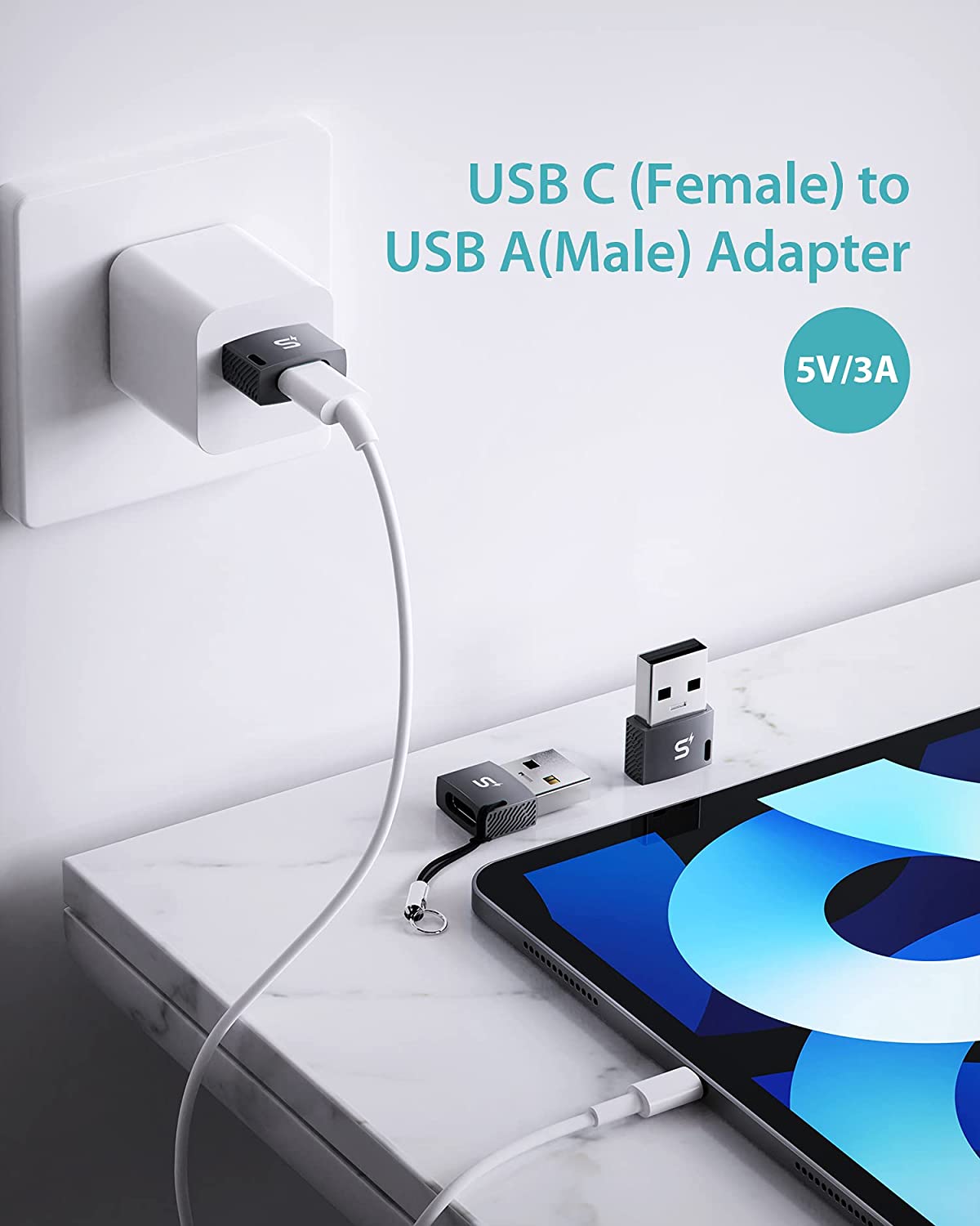 USB C Female to USB Male Adapter