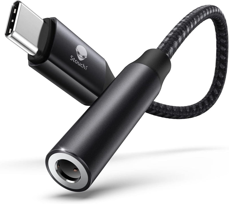 USB C to 3.5mm Adapter, Type C Headphone Audio Jack Cable Cord Hi-Fi Dongle for iPhone 15, Pixel 7 6a, Samsung Galaxy S23 S22 S21