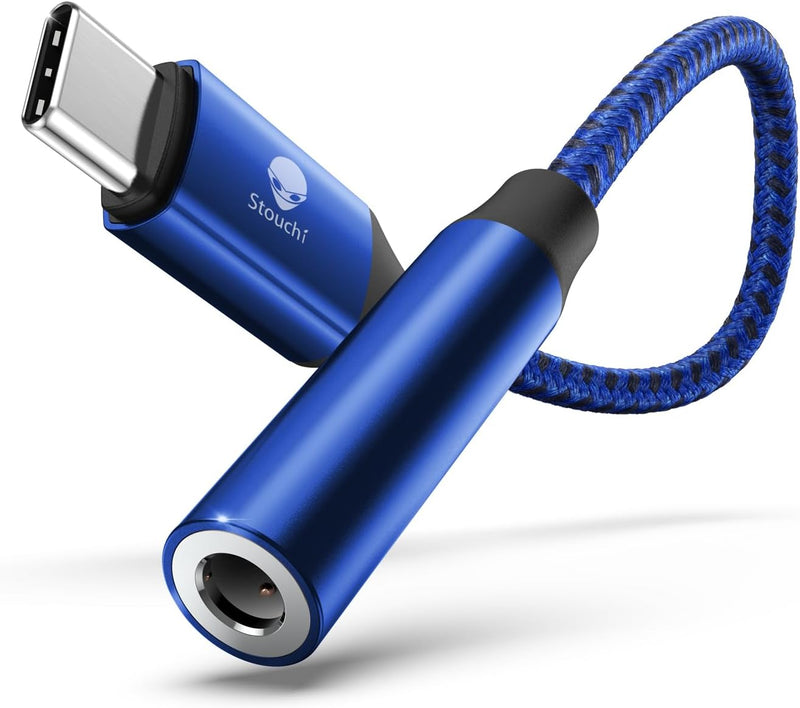 USB C to 3.5mm Adapter, Type C Headphone Audio Jack Cable Cord Hi-Fi Dongle for iPhone 15, Pixel 7 6a, Samsung Galaxy S23 S22 S21