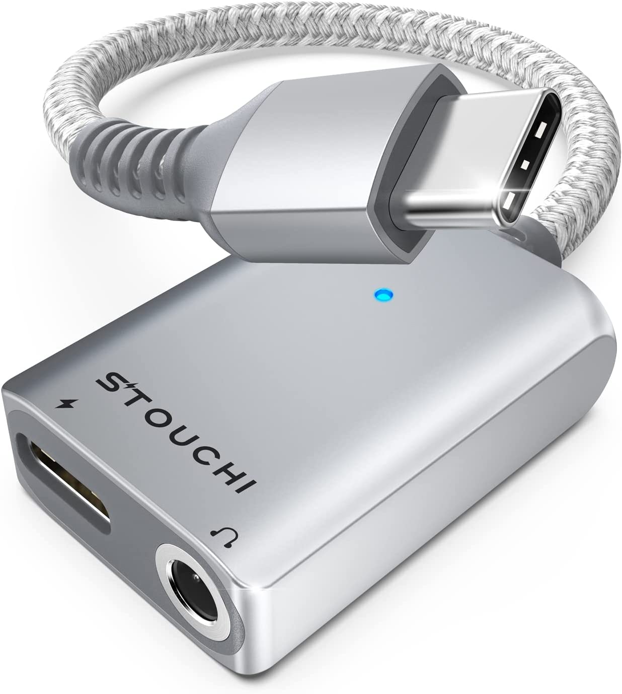 USB C to 3.5mm Headphone and Charger Adapter, Compatible with iPhone 15, New iPad Pro, Pixel 7/6/5, Samsung Galaxy S23 S22 S21